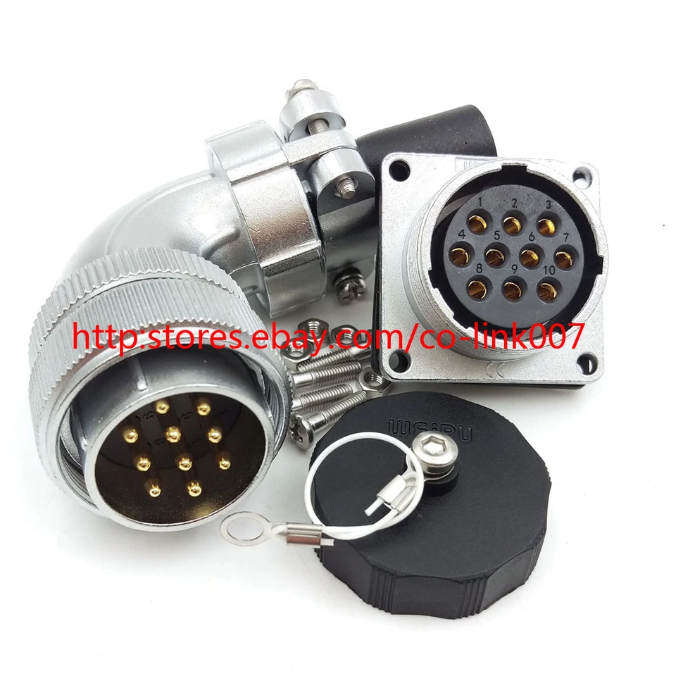 WS28 10Pin Waterproof Power Connector, 25A 500V High Voltage Aviation Connector - Image 2 of 4
