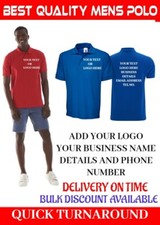 Personalised Custom Printed Ultimate Cotton Polo Shirt 6 Colour XS-3XL Workwear