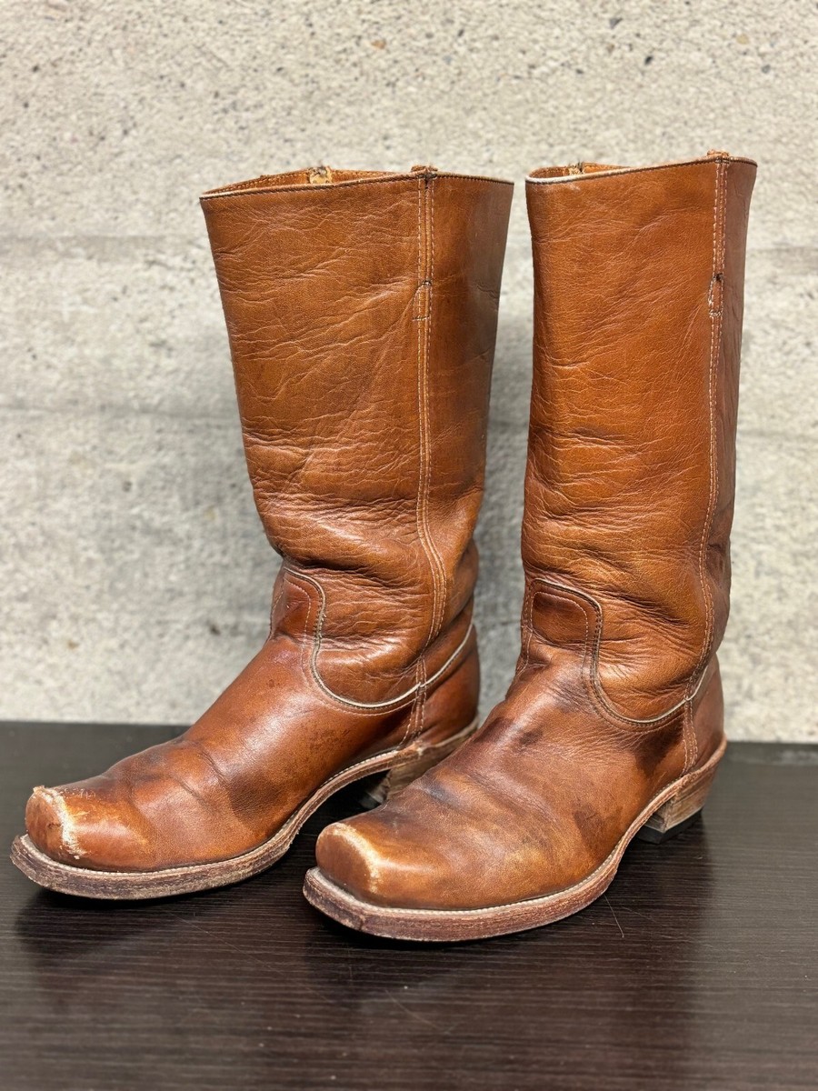 Frye Boots Square Toe Boots Vintage Vintage Men's FRYE Square Toe