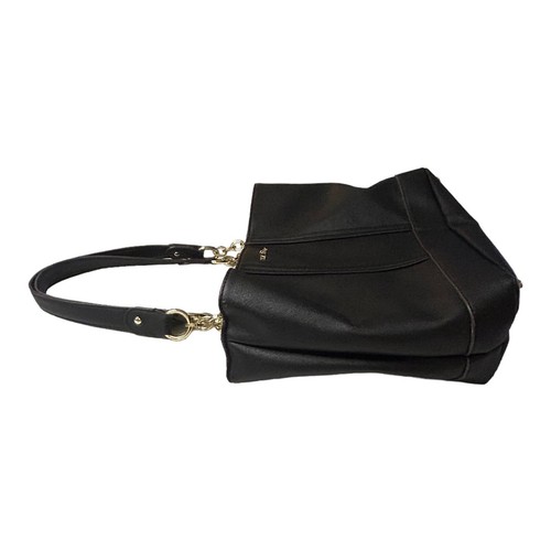 Liz Claiborne schwarz Kunstleder Schulter Handtasche Geldbeutel Doppelgriff - Bild 11 von 16
