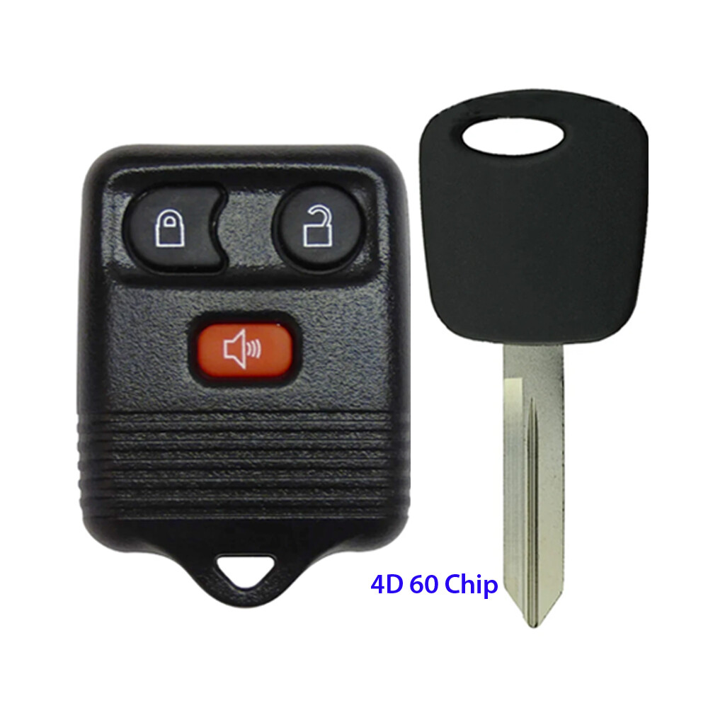 Replacement for Ford Escape 2001 2002 2003 2004 Keyless Remote Fob + 4D 60 Key