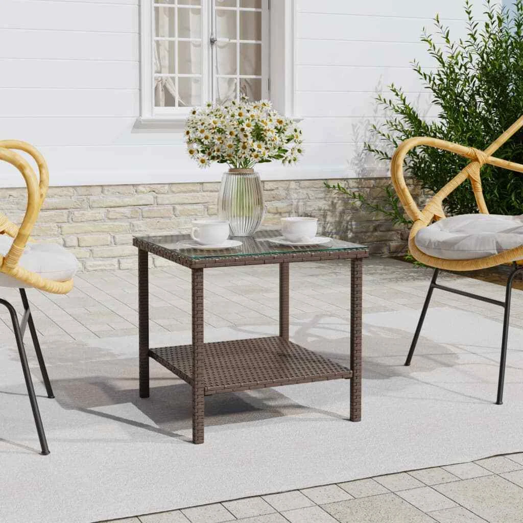 Poly rattan side table deals