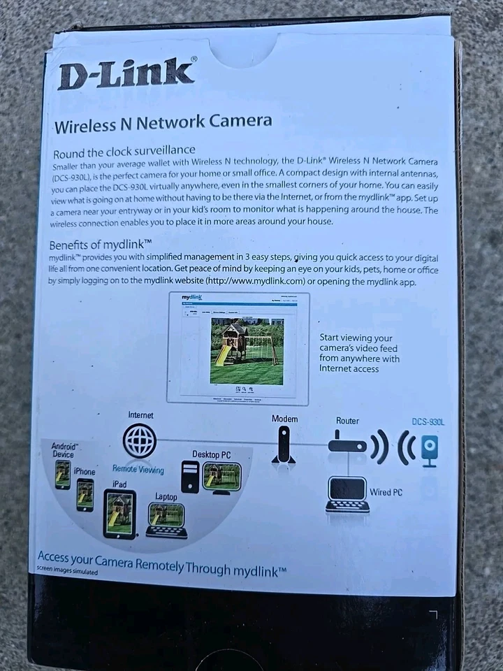 D Link DCS-930L Network Camera Wi-Fi Home Security Viewing App Wireless Open Box - Image 3 of 4