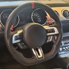 Vollleder flach Sport Lenkrad Fit Ford Mustang GT 2015-2017