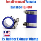 1" Rubber Exhaust Clamp Bule For ATV Yamaha Banshee 350 87-06 FMF DG Factory PC