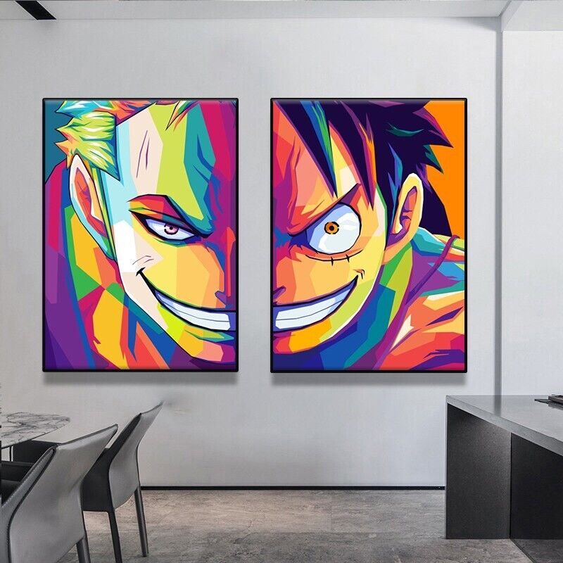 Anime Wall Art One Piece Toile Peintures Luffy Photos Impressions