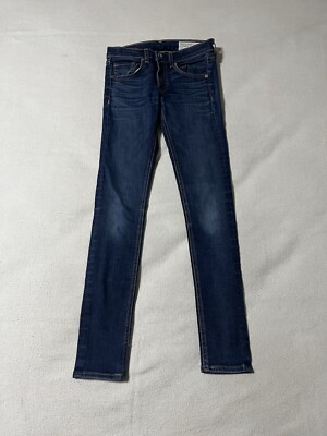 Rag & Bone Women's 24x27 Ankle Skinny Stretch Denim Bloo Moon Slim Jeans