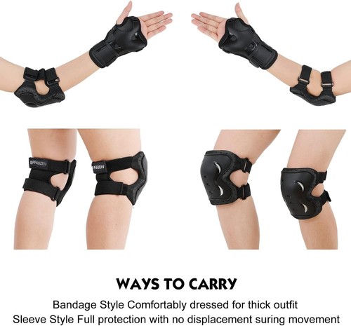 6Pcs Set Girl Boy Kids Skate Cycling Bike Protective Wrist Knee Elbow Safety Pad - Picture 4 of 7