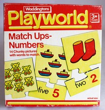 RARE VINTAGE 1984 PLAYWORLD MATCH UP NUMBERS WADDINGTONS MADE IN UK NEW MIB 