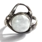 Vtg Sterling Silver 925 Rainbow Moonstone  Southwestern Boho Ring Size 6.25 (4g)