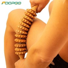 Natural Curved Wooden Massage Roller for Waist, Thigh   Cellulite  Muscle Relie