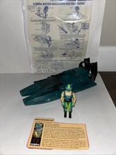 Vintage GI Joe Water Moccasin Vehicle 100  Complete  Copperhead Figure 1984