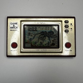 Nintendo Game & Watch Octopus OC-22 Wide Screen Handheld Vintage 1981 Red Gold