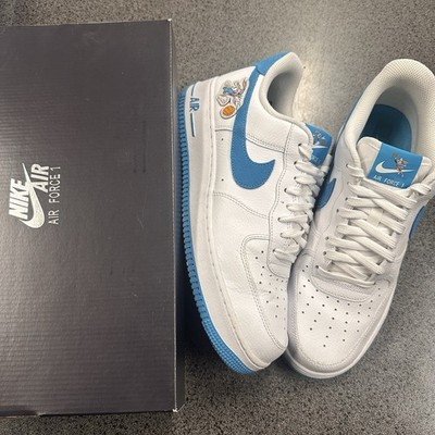 Nike Men s Air Force 1 Low Size 10 Hare Space Jam White Blue |DJ7998-100|