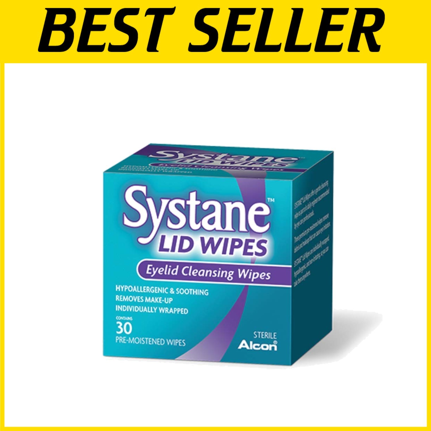 Convenient 3-Pack of Gentle Eyelid Cleansing Wipes - All Skin Types, 90 Total