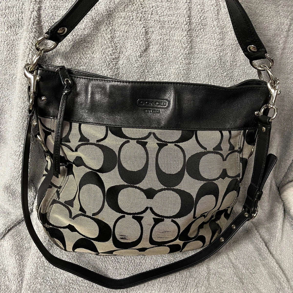 Coach Black Signature Hobo Bag for sale - eBay