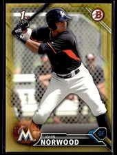 2016 Bowman Prospects Gold John Norwood 36/50 Miami Marlins #BP27