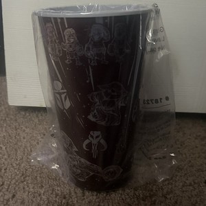 Burger King Star Wars Mandalorian Grogu Promo Cup 2026 Black/Purple/White