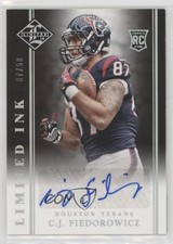 2014 Panini Limited Limited INK Silver 7/50 CJ Fiedorowicz #LI-CJ Auto 2t7
