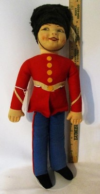 Early HTF NORAH WELLINGS British Soldier 19'' DOLL Chad Valley 1919-1926 A+