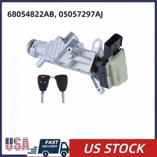 Fits 07-18 Jeep Wrangler Ignition Lock Cylinder 2 Keys 68054822ab