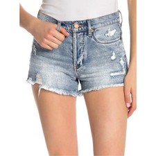 BLANKNYC Distressed Denim Cutoff Shorts Women's Size 29 Light Wash Raw Hem