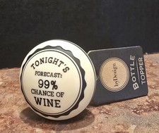 DEMDACO “99% Chance of Wine” Bottle Stopper Funny Barware Wine Lover Gift