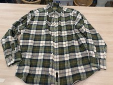Barbour Lustleigh Flannel Shirt Mens XXL US Tailored Fit Classic Green