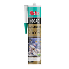 Akfix Aquarium Silicone Sealant Fish Tank Fish Safe Waterproof Clear 1Pk 10.1oz