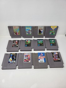 Nintendo NES Game Cartridge Lot 12 games cartridges only Golf Football Bowling
