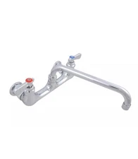 BK Resources 8" Commercial Splash Mount NO LEAD Faucet w/ 10" Swing Spout