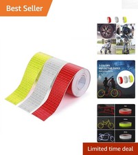 3 Rolls High-Visibility Reflective Tape - Waterproof Safety Stickers 1in x 30ft