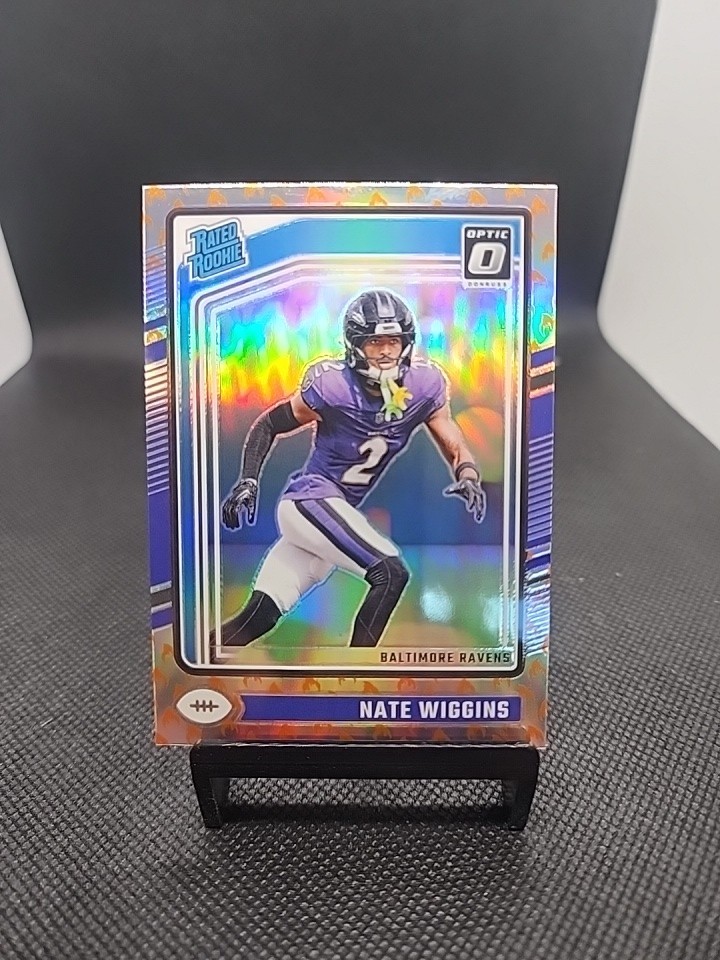 2024 Panini Donruss Optic - Rated Rookie Nate Wiggins #281 Fire Prizm (RC)