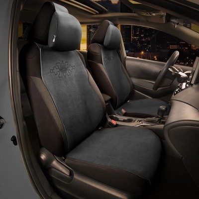 CAAP Driven Protex Plus Series Front Row Set Seat Covers Microsuede Upholster...