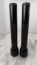 Vintage Mag-Lite 3 D Cell Black Flashlight Shiny New 12 -1/2 Inch Tested Works