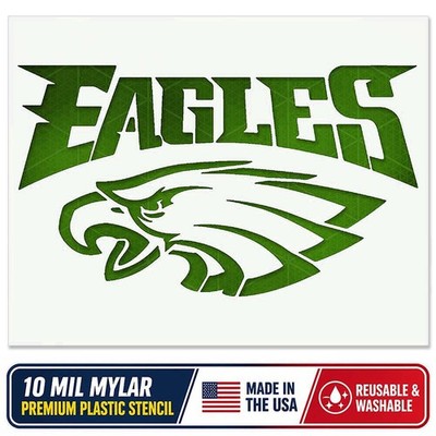 Philadelphia Eagles Stencil   Football Team, Sports Fan Art, Craft, Wall Decor