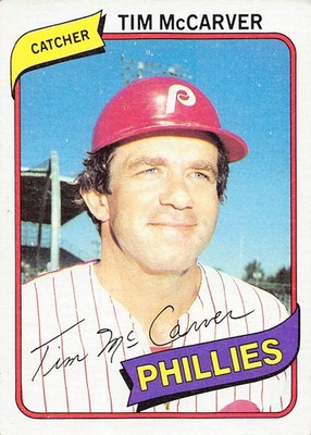 Tim McCarver 1980 Topps 178 Philadelphia Phillies Baseball Card