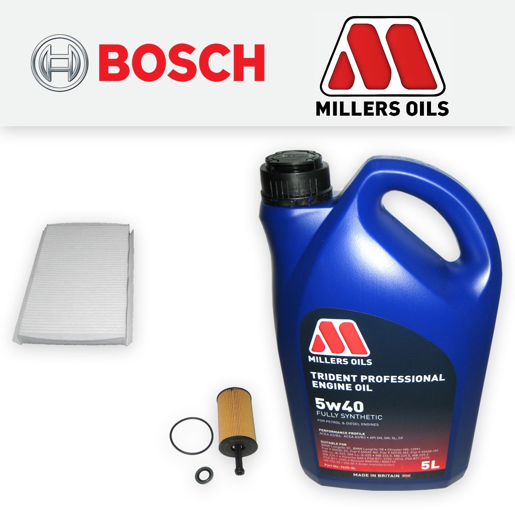 SERVICE KIT for CITROEN C3 1.1 8V PETROL OIL CABIN FILTERS +5W40 OIL (2002-2003)