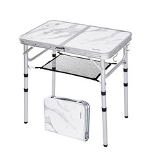 Small Folding Camping Table, 2ft Portable Table with 3 Adjustable Heights, Al...
