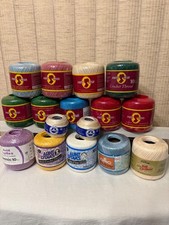 16 Spools of Variety Crochet Thread