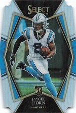 2021 Panini Select - Premier Level Jaycee Horn #185 Silver Prizm (RC)