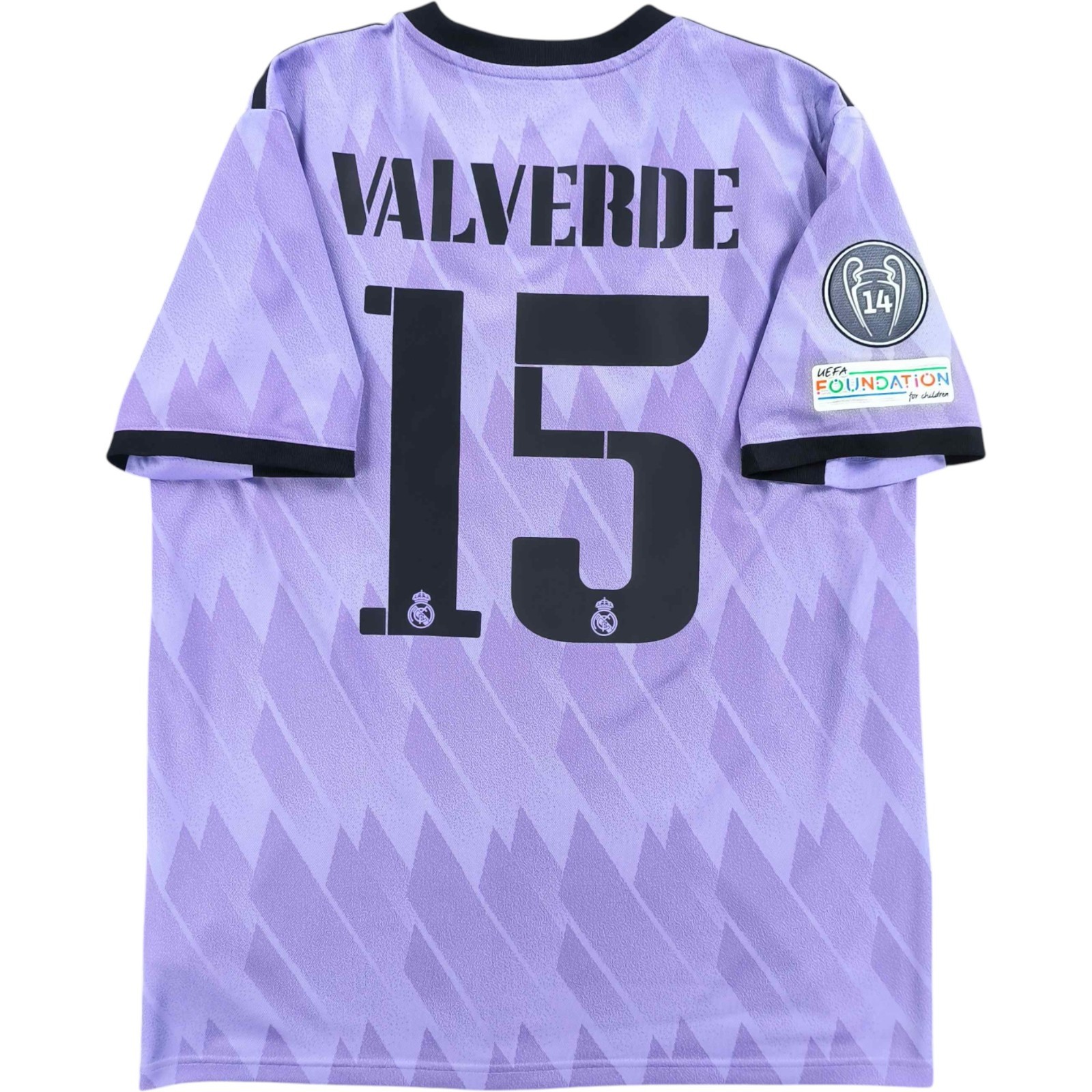 Real Madrid 22-23 Adidas away UCL Federico Valverde football jersey shirt size L