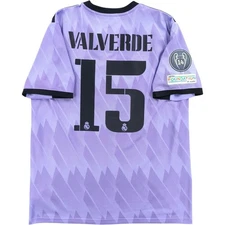 Real Madrid 22-23 Adidas away UCL Federico Valverde football jersey shirt size L