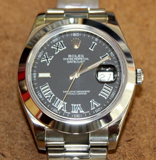 Rolex Oyster Perpetual Datejust II SS Men's Slate Gray Dial Watch 116300 [036WEA 2