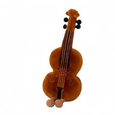 15.3Inch Guitar Plush Toy Soft Stuffed Rock Drum Throw Pillow Musical Brown