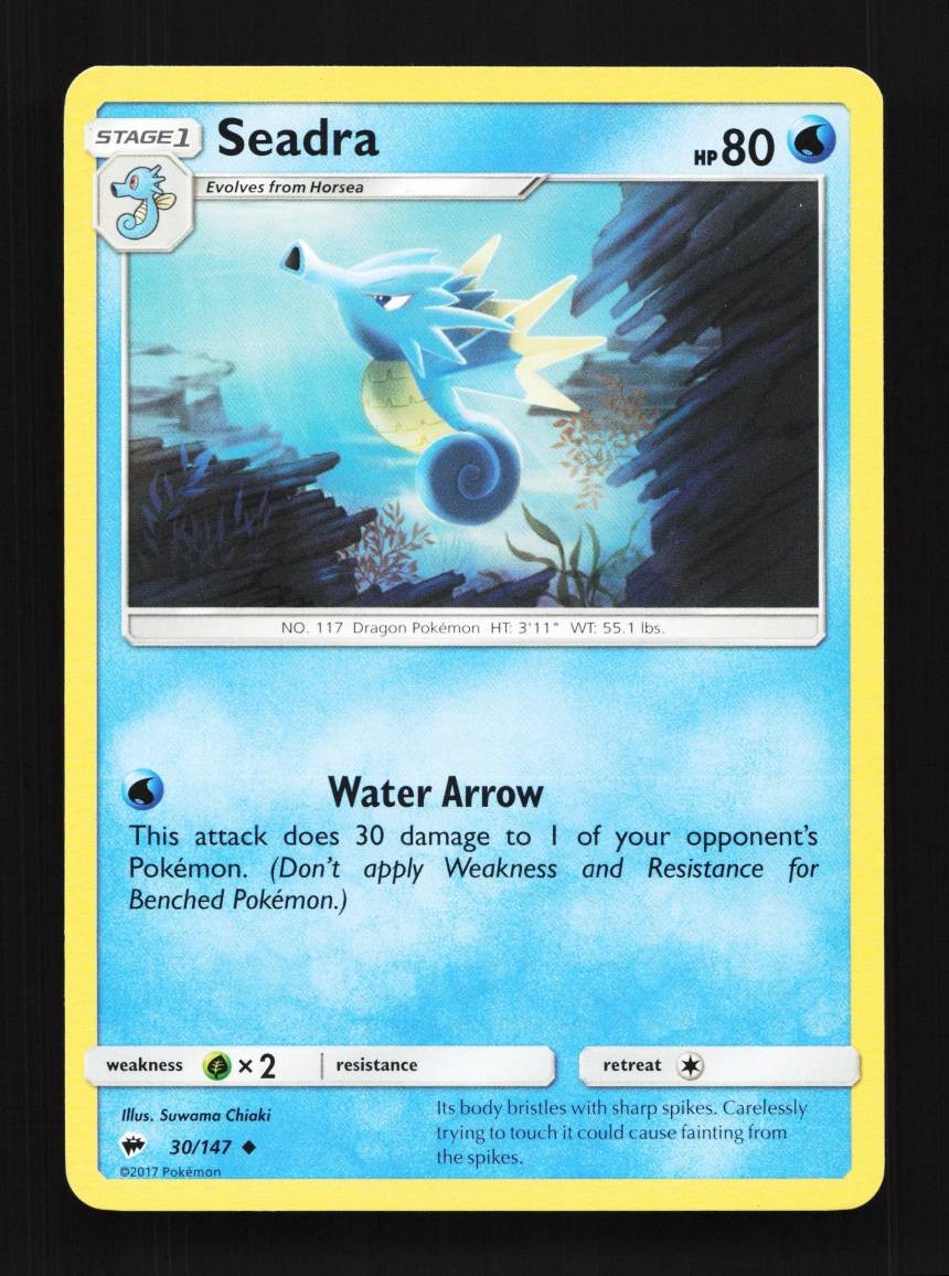 Seadra 30/147 NM Burning Shadows English Pokemon Card TCG