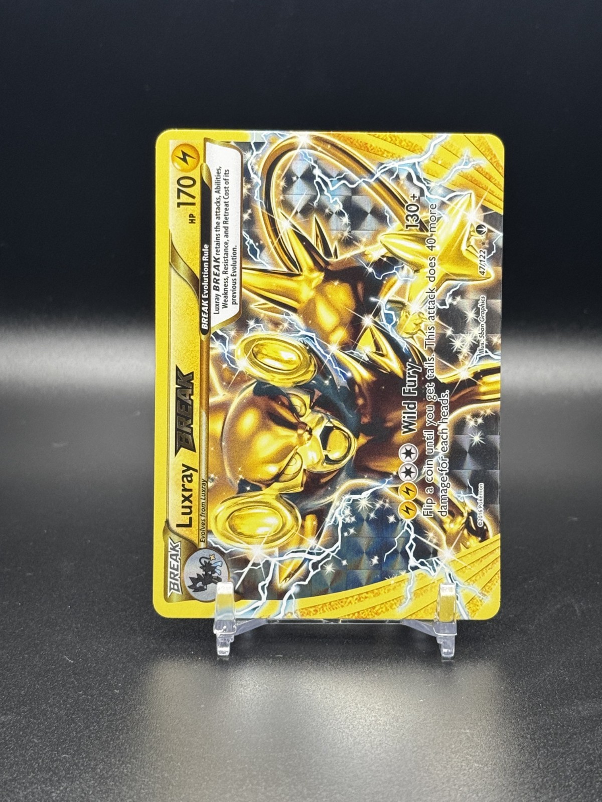 2016 POKEMON XY BREAKPOINT #47 LUXRAY BREAK HOLO RARE - NM