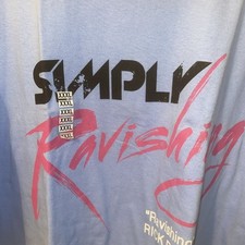 WWE Mens T-Shirt XXXL Simply Ravishing Rick Rude WWF Wrestling Muscle Man Blue