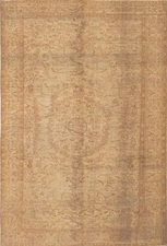 Vintage Oriental Hand-Knotted Carpet 6'1" x 8'11" Traditional Wool Area Rug