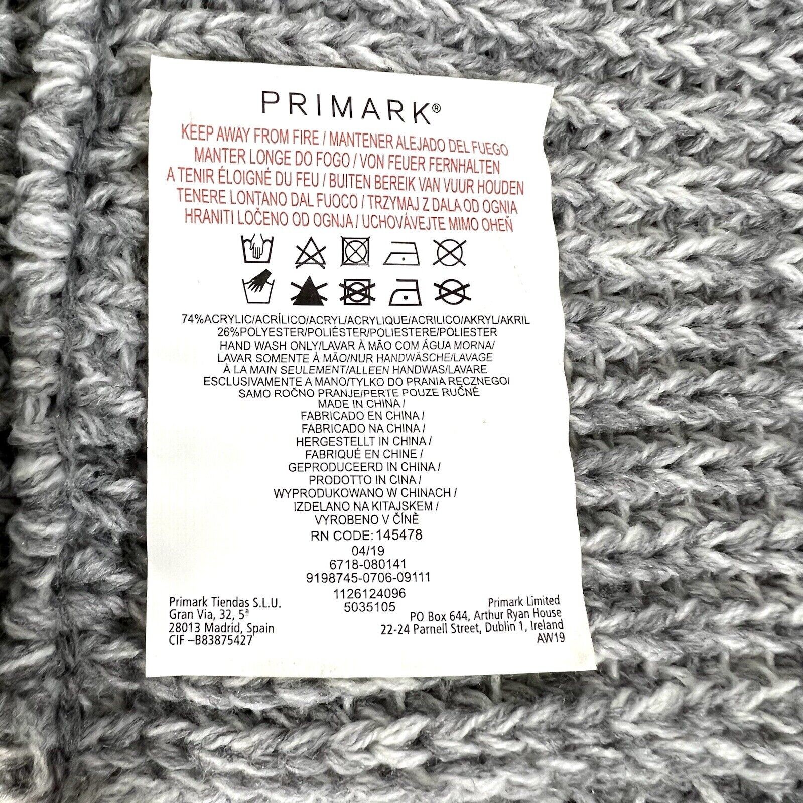 Primark Knit Circle Loop Cowl  Winter Scarf Elastic Warm image 6
